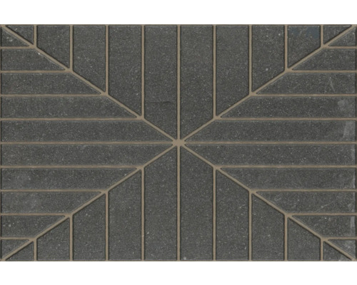 Gresie exterior / interior porțelanată glazurată Newry Noir 40x60 cm Placă decorativă de pavaj cu model geometric