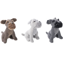 Trei opritoare de ușă în formă de câine din material textil