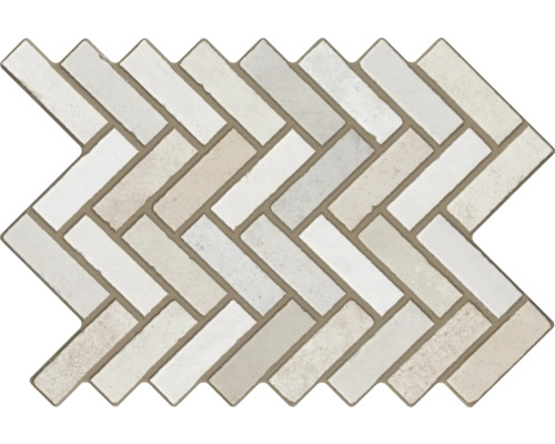 Gresie exterior / interior porțelanată glazurată Spica Colors Light 40x60 cm Placă de mozaic cu model herringbone