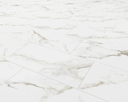 Podea montată cu aspect de marmură.