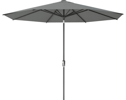 Umbrelă de soare gri cu manivelă pentru deschidere