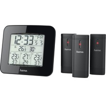 Stație meteo Logo Hama cu trei senzori pentru măsurarea temperaturii și umidității