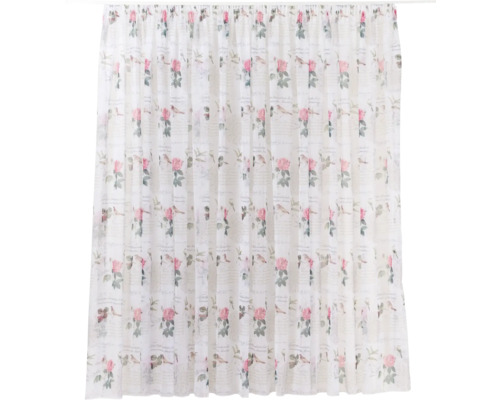 Perdea cu model de trandafiri pentru decorarea ferestrelor