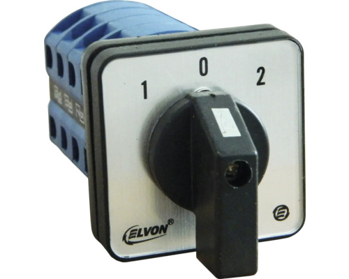 Comutator cu came Elvon EV126 1-0-2 4P 25A Comutator rotativ Elvon cu pozițiile 0, 1 și 2
