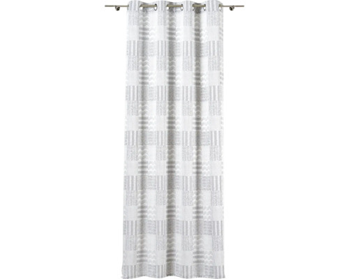 Cortină cu inele și model geometric