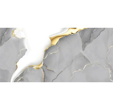 Structură abstractă de marmură în gri, alb și auriu