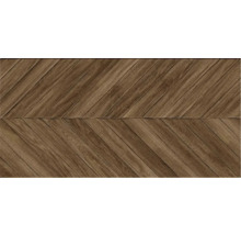 Placă ceramică aspect lemn cu model herringbone