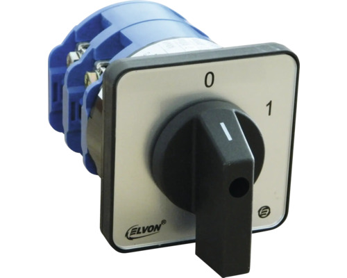 Comutator cu came Elvon EV126 0-1 4P 125A Comutator Elvon cu cifrele 0 și 1 pe carcasă