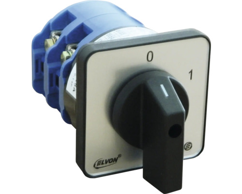 Comutator cu came Elvon EV126 0-1 4P 160A Comutator rotativ electric cu mâner negru și logo Elvon