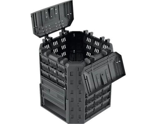 Recipient pentru compost cu clapă deschisă pentru reciclarea deșeurilor de grădină