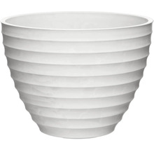 Jardiniere din plastic cu structură orizontală striată