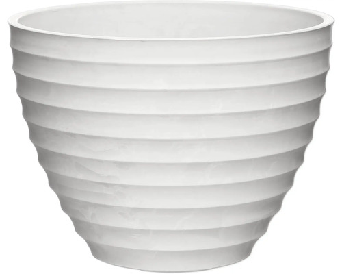 Jardiniere din plastic cu structură orizontală striată
