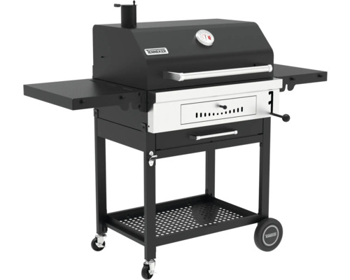 Grătar pe cărbune Tenneker cu suprafețe de depozitare și termometru