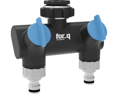 Distribuitor 2 căi for_q 1" & 3/4" Distribuitor de apă for_q cu două ieșiri pentru grădină