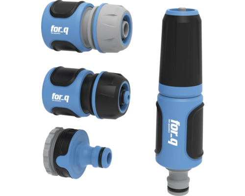 Set pistol de stropit și cuple for_q Easy Racorduri furtun de grădină și duză de pulverizare de la for.q