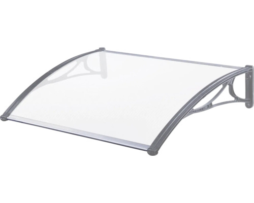 Copertină de ușă cu policarbonat transparent și ramă