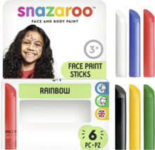 Set de șase creioane pentru pictură pe față curcubeu Snazaroo