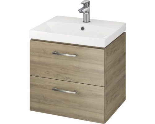 Dulap de bază pentru lavoar cu două sertare și lavoar aplicat