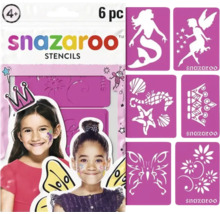 Set de șabloane Snazaroo cu șase motive pentru pictură pe față
