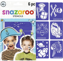 Set de șabloane Snazaroo cu diverse motive pentru pictură pe față, 6 bucăți