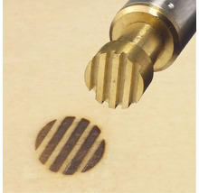 Ștampilă de pirogravură cu model cu dungi