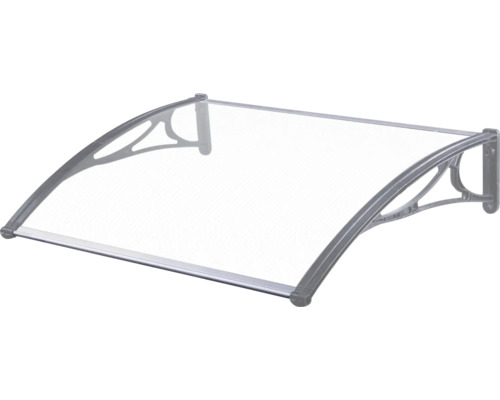 Copertină de ușă cu înveliș transparent și suporturi