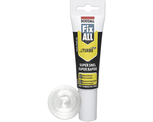 Adeziv universal SOUDAL Fix All Turbo 185 g alb Tub adeziv polimer hibrid Soudal Fix All Turbo