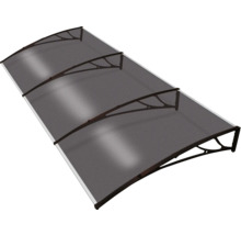 Copertină cu brațe de susținere și placă din policarbonat