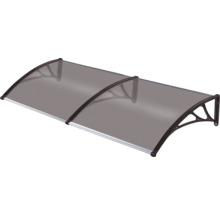 Copertină cu acoperire transparentă și cadru pentru montare deasupra unei uși