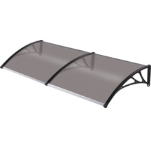 Copertină de intrare cu suporturi și acoperire transparentă