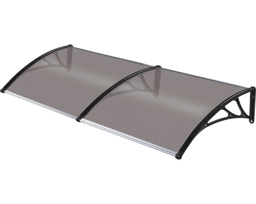 Copertină de intrare cu suporturi și acoperire transparentă