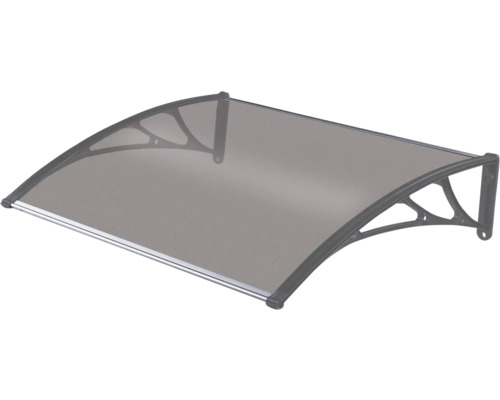 Copertină de ușă cu design curbat și suporturi de perete