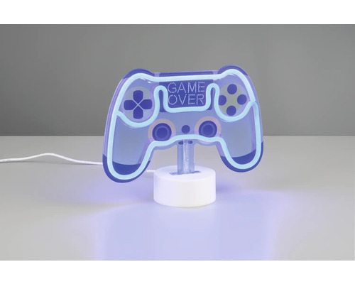 Lumină de noapte cu LED, design gamepad, cu inscripția Game Over
