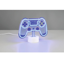 Lampă decorativă cu LED, design controler de joc, cu inscripția Game Over