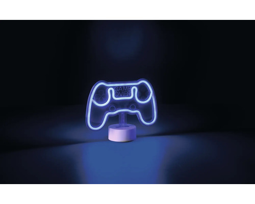 Lumină decorativă neon cu controller de joc cu textul Game Over
