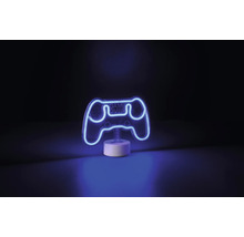 Lampă neon în formă de controller de joc cu inscripția Game Over