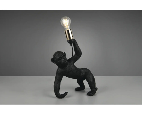 Veioză Trio Bobo E27 max. 1x15W, negru Lampă neagră cu maimuță și bec