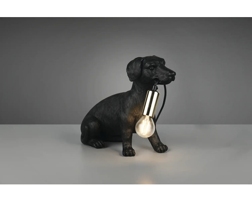 Lampă decorativă câine cu bec în gură pentru iluminat ambiental