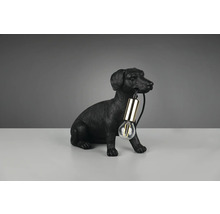 Lampă decorativă pentru câini cu bec în gură ca lampă de masă