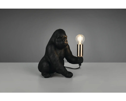 Veioză Trio Kong E14 max. 1x10W, negru Lampă de masă gorilă cu bec decorativ
