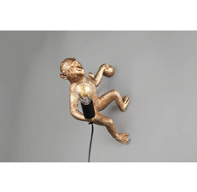 Lampă de perete aurie cu maimuță și bec