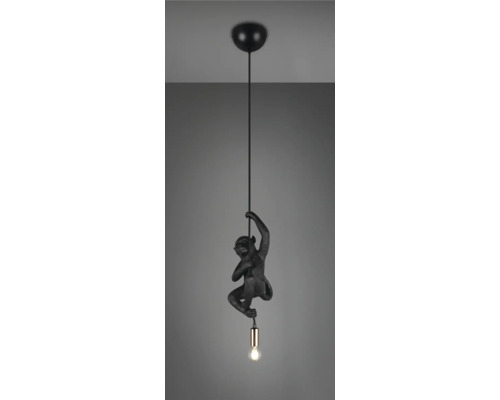Pendul Trio Fips E14 max. 1x10W, negru Lampă maimuță cu figurină maimuță atârnată