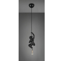 Lumină suspendată cu figurină de maimuță agățată de o frânghie