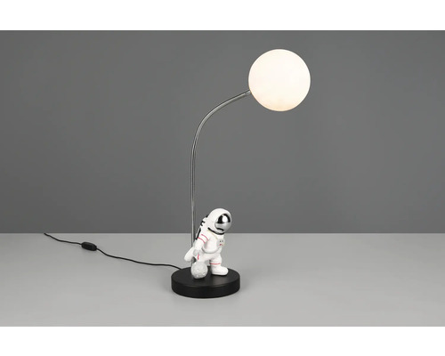 Lampă de masă astronaut cu braț flexibil și abajur sferic