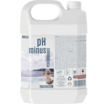 Lichid pH minus într-un recipient de 5 litri pentru întreținerea piscinei