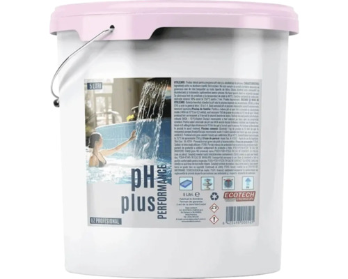 Găleată cu pH-Plus pentru creșterea pH-ului în piscină