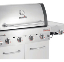 Grătar pe gaz Char-Broil cu indicator de temperatură și mai multe butoane rotative