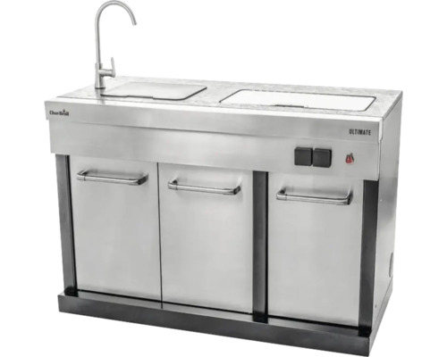 Bucătărie de exterior Char-Broil Ultimate cu chiuvetă și trei dulapuri