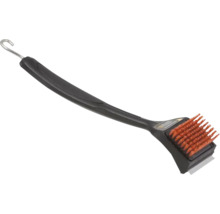 Perie de grătar cu racletă și dispozitiv de agățare