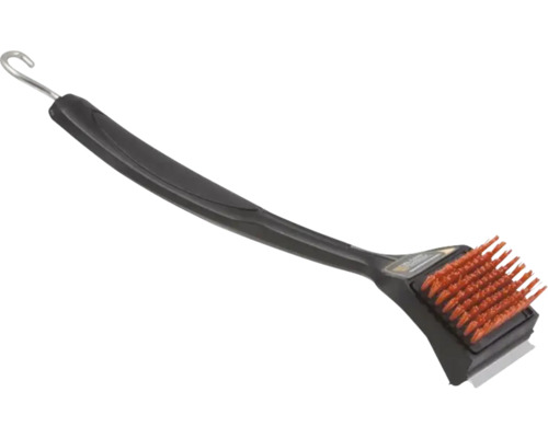 Perie de grătar cu racletă și dispozitiv de agățare